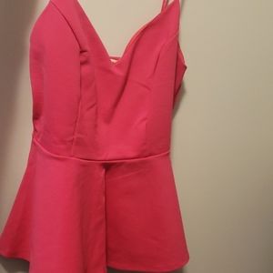Hot pink peplum top